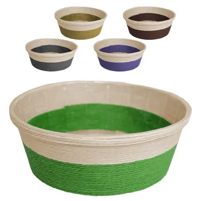 CACHEPOT DE PAPEL REDONDO COM INTERIOR DE PLASTICO PET 7,8X22CM DE Ø