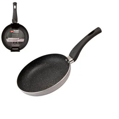 FRIGIDEIRA REVESTIDA CERAMICA ANTIADERENTE CINZA CABO EMBORRACHADO 20CM DE Ø 900ML