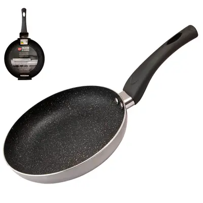 FRIGIDEIRA REVESTIDA CERAMICA ANTIADERENTE CINZA CABO EMBORRACHADO 24CM DE Ø 1,5L