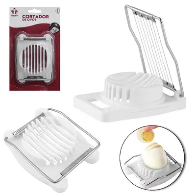 FATIADOR CORTADOR DE OVOS DE PLASTICO / INOX 10X8X2,5CM