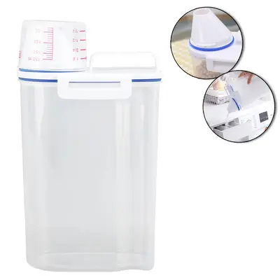 DISPENSER MULTIUSO DE PLASTICO COM COPO TAMPA GRADUADO + TRAVA E ALCA 1800/180ML
