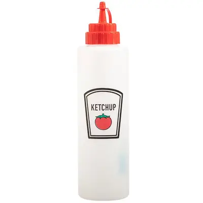 BISNAGA DE PLASTICO PROFISSIONAL DECORADA PARA KETCHUP 1L