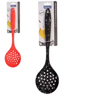 ESCUMADEIRA DE SILICONE VERMELHO E PRETO LINHA GRANITE 28X8CM TD