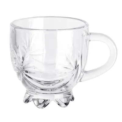 CANECA XICARA DE VIDRO CRISTAL PARA CHA VICTORIA 160ML
