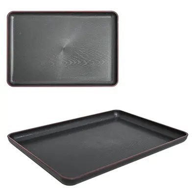 BANDEJA DE PLASTICO RETANGULAR PRETO 29,7X19,8CM