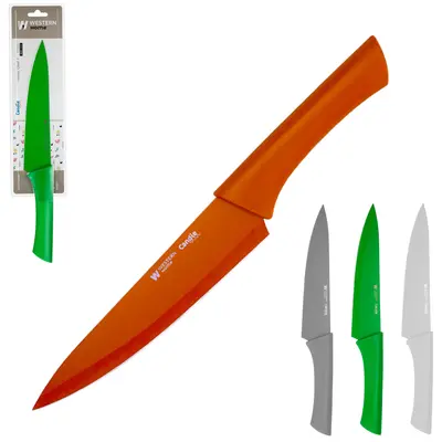 FACA DE CARNE / PEIXEIRA INOX 7'' CABO PLASTICO CHEF CANDIE