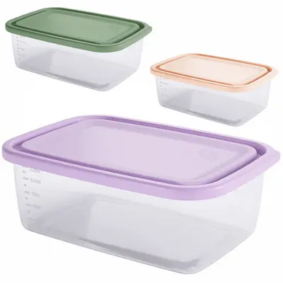 ORGANIZADOR DE PLASTICO RETANGULAR GRADUADO HOME COM TAMPA 1,47L