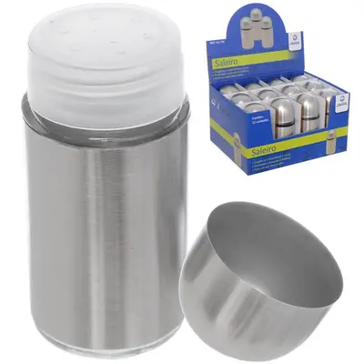 SALEIRO / PIMENTEIRO DE MESA DE VIDRO / INOX 60ML