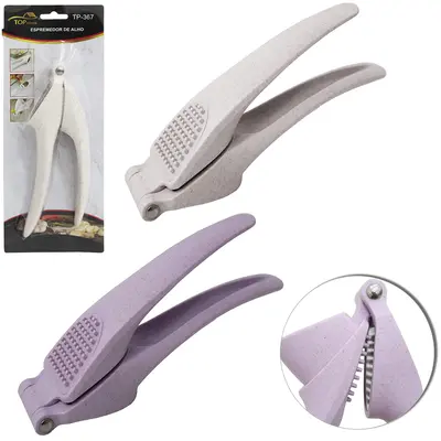 ESPREMEDOR DE ALHO DE PLASTICO / INOX TOP CASA 18CM