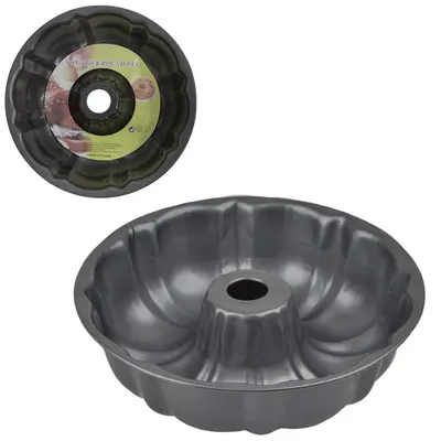 FORMA ASSADEIRA DE ACO CARBONO ANTIADERENTE PARA BOLO / TORTA / PUDIM 6X24CM DE Ø