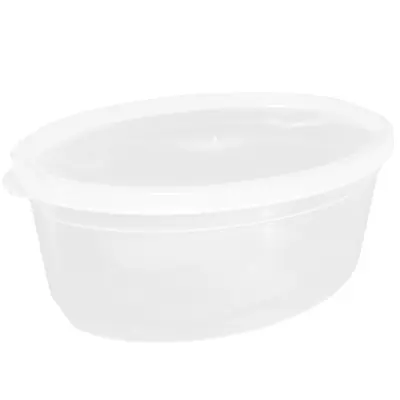 POTE DE PLASTICO OVAL TRANSPARENTE COM TAMPA G 1,6L