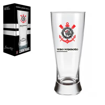 COPO LAGER DE VIDRO CORINTHIANS 300ML