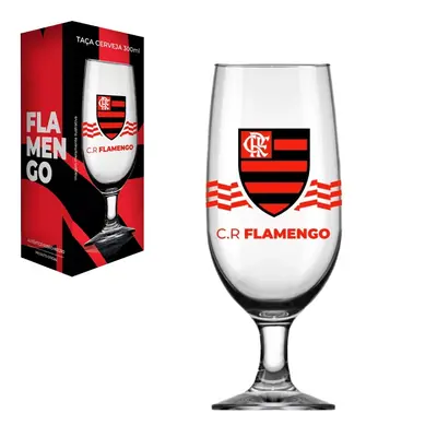 TACA DE VIDRO FLORIPA FLAMENGO PARA CERVEJA 300ML
