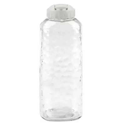 GARRAFA DE AGUA DE VIDRO MAR COM TAMPA DE PLASTICO 1300ML
