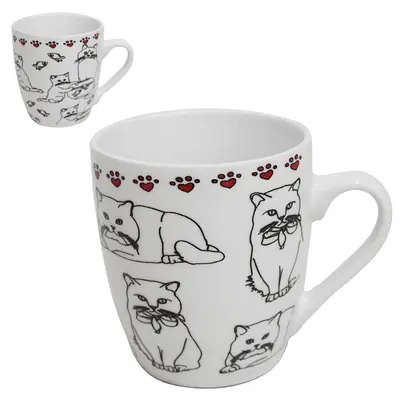 CANECA DE PORCELANA GATO 200ML