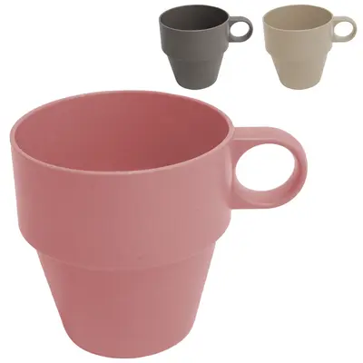 CANECA XICARA DE BAMBU ECOLOGICO EMPILHAVEL PARA CHA 210ML
