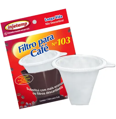 FILTRO / COADOR DE CAFE DE PANO SINTETICO FILTRO LONGA VIDA 103