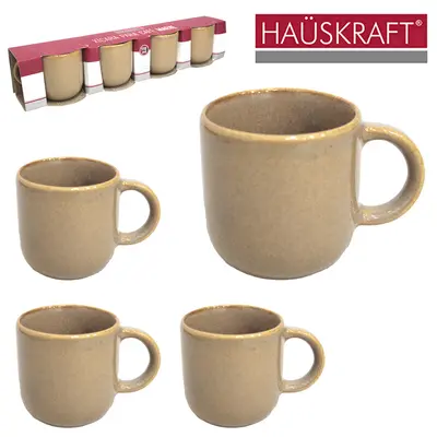 JOGO DE XICARA DE PORCELANA PARA CAFE MAEVE HAUSKRAFT COM 4 PECAS 110ML