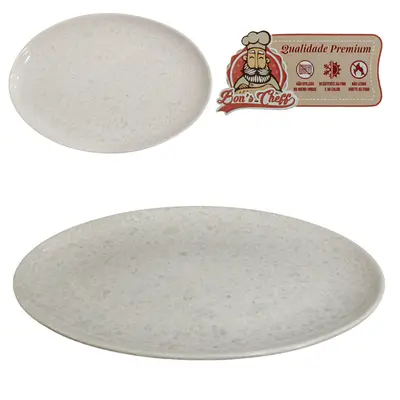 TRAVESSA DE MELAMINA OVAL GOURMET GRANITO 27,5X19,5CM