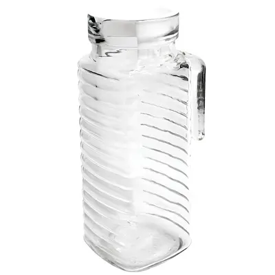 JARRA DE VIDRO LISTRA COM VISOR COM TAMPA DE PLASTICO 1000ML