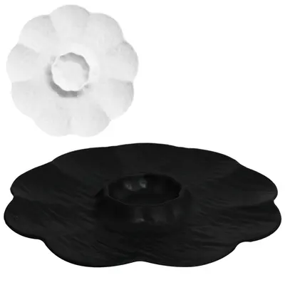PETISQUEIRA DE PLASTICO REDONDA COM 2 DIVISORIAS 23,5CM DE Ø