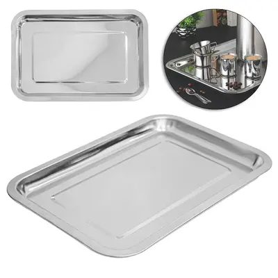 BANDEJA DE INOX RETANGULAR 35X26X2CM