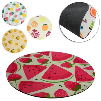 TAPETE ESCORREDOR DE LOUCAS DE BORRACHA REDONDO SUPER ABSORVENTE CLEAN ESTAMPAS SORTIDAS 30CM DE Ø