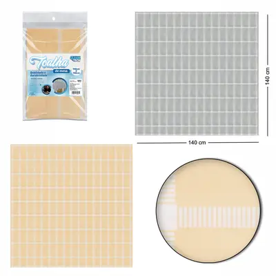 TOALHA DE MESA DE EVA QUADRADA IMPERMEAVEL CLEAN TECH 140X140CM