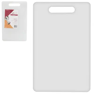 TABUA DE CORTE DE PLASTICO RETANGULAR BRANCO DAY BY DAY 40X25CM