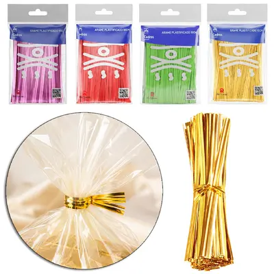 ARAME PLASTIFICADO PARA AMARRAR LACO COLORS COM 600 PECAS 10CM