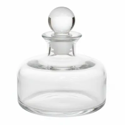 GARRAFA DECORATIVA DE VIDRO COM TAMPA 200ML