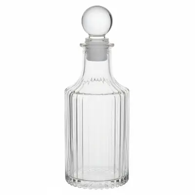 GARRAFA DECORATIVA DE VIDRO COM TAMPA 180ML