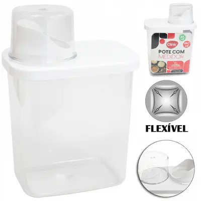 DISPENSER MULTIUSO DE PLASTICO PET FLEXIVEL COM COPO TAMPA 950ML