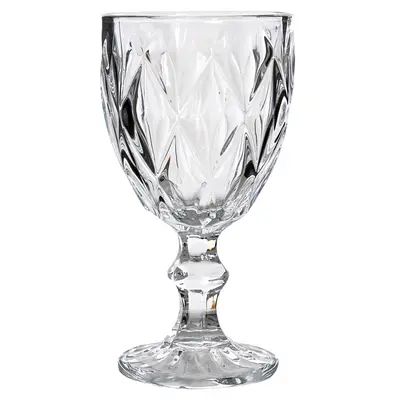 TACA DE VIDRO PARA AGUA / VINHO DIAMANTE ALBA 250ML