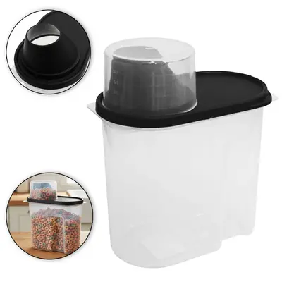 DISPENSER MULTIUSO DE PLASTICO COM COPO TAMPA GRADUADO 1800/180ML