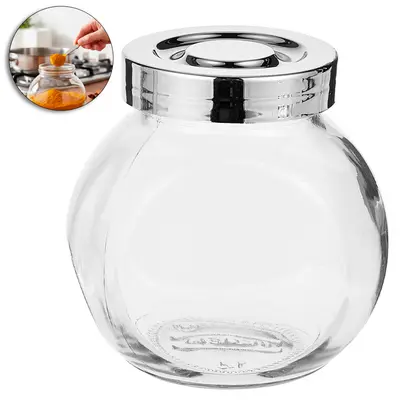 POTE BALEIRO DE VIDRO COM TAMPA DE PLASTICO 120ML