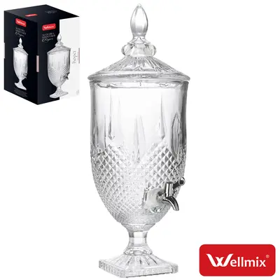 SUQUEIRA DISPENSER DE VIDRO COM BASE KOPER 5L