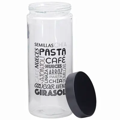 POTE DE VIDRO REDONDO COM TAMPA DE METAL 2200ML