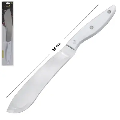 FACA DE COZINHA DE INOX 8'' CABO PLASTICO BRANCO TOP CASA