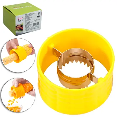 DEBULHADOR PARA ESPIGA DE MILHO DE PLASTICO / INOX 5X7,5CM DE Ø