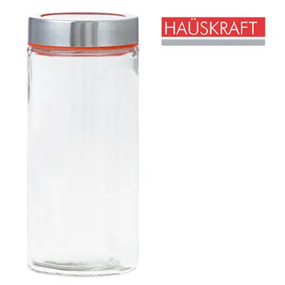POTE DE VIDRO REDONDO COM TAMPA HERMETICA DE INOX HAUSKRAFT 1,75L