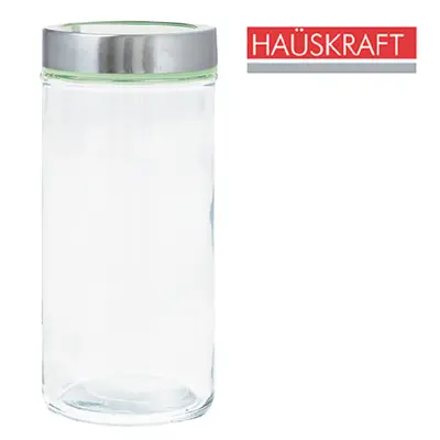 POTE DE VIDRO REDONDO COM TAMPA HERMETICA DE INOX HAUSKRAFT 1,75L
