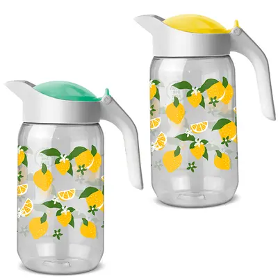 JARRA DE PLASTICO LIMAO SICILIANO COM TAMPA 1,2L