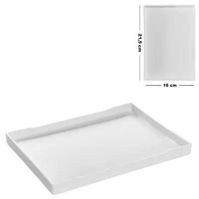 BANDEJA DE PLASTICO RETANGULAR SERENITY 21,5X16X2CM