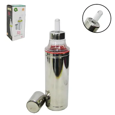 AZEITEIRO / VINAGREIRO DE ACRILICO / INOX COM BICO DOSADOR DE PLASTICO 500ML NA CAIXA