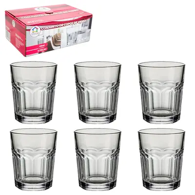 JOGO DE COPO DE VIDRO DOSE / SHOT COM 6 PECAS 45ML