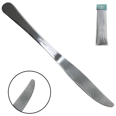 FACA DE CHURRASCO DE INOX JULIANA COM 12 PECAS 22,5CM NA SOLAPA