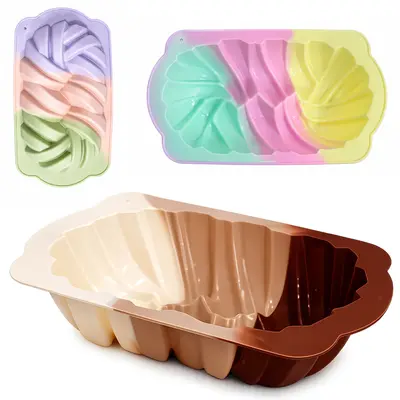 FORMA DE SILICONE RETANGULAR PARA BOLO / PAO 23,5X13,2X5,5CM