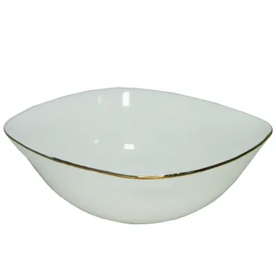 PETISQUEIRA DE VIDRO QUADRADA BRANCA 200ML 11X4CM