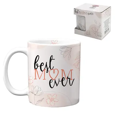 CANECA DE PORCELANA MAE BEST MOM EVER 330ML